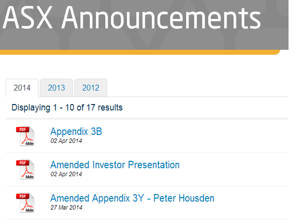 ASX Announcements